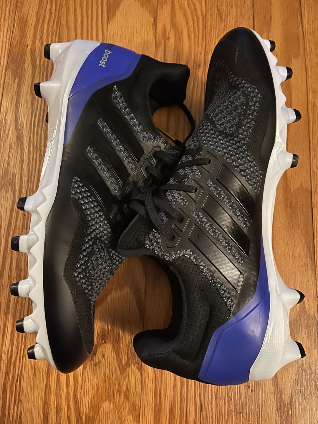 Adidas Ultraboost Football Cleats Size 10.5 Black Blue Woven 5