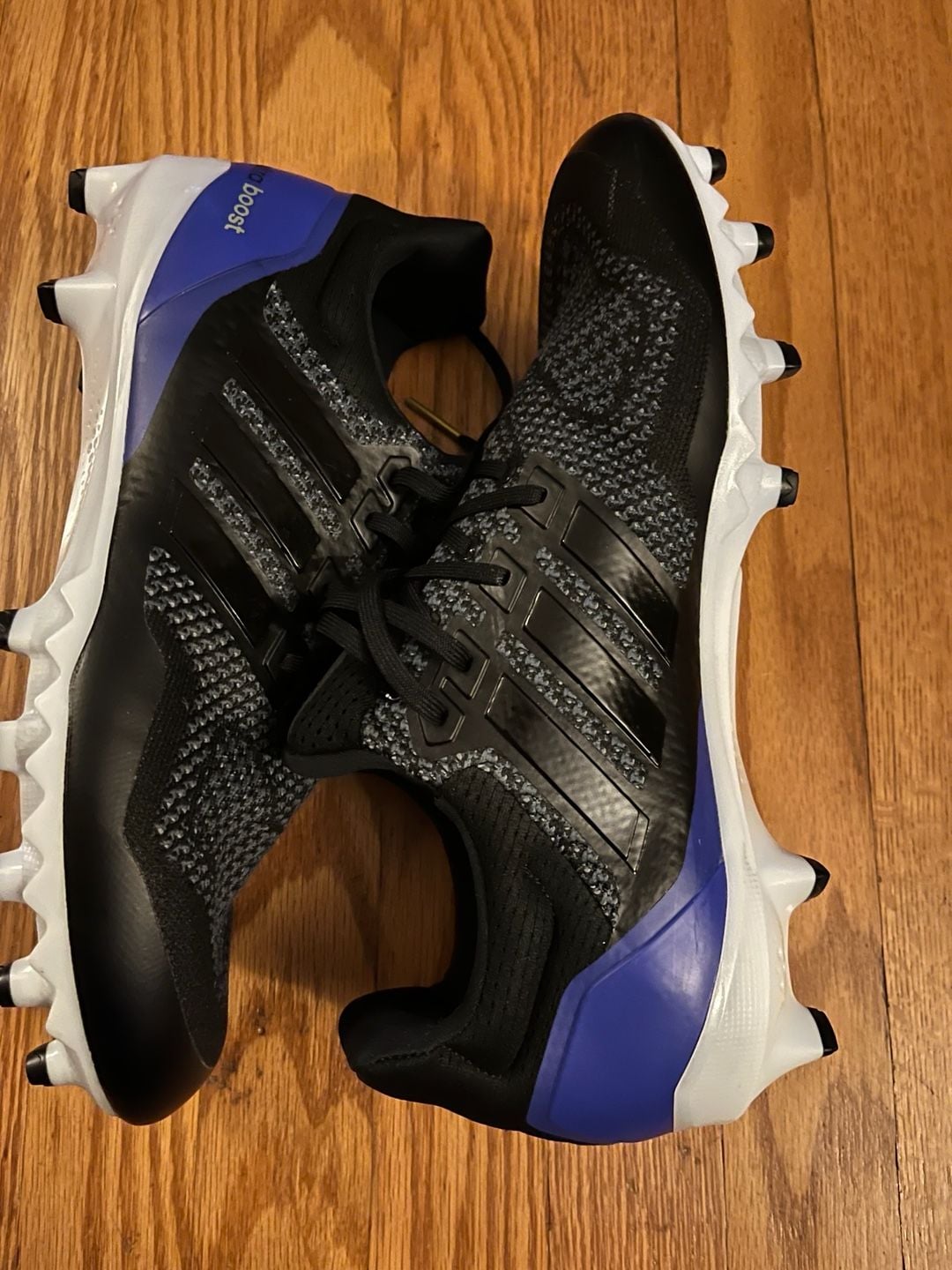 Adidas Ultraboost Football Cleats Size 10.5 Black Blue Woven 6