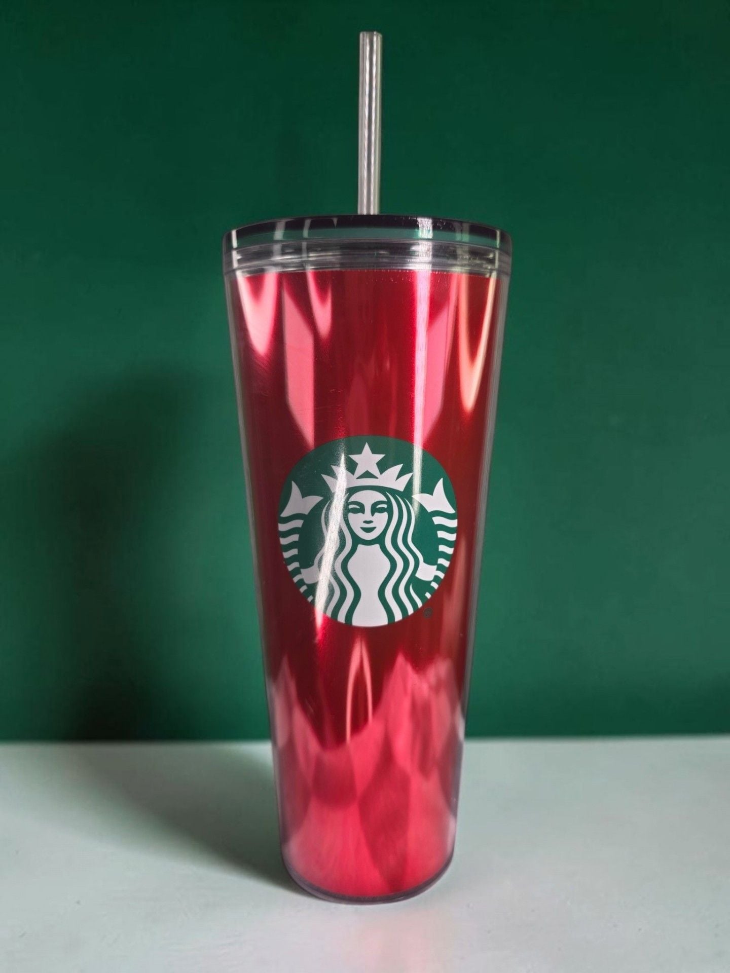 Starbucks Cold Cup Tumbler 24 fl oz / 710 ml Red Metallic 1