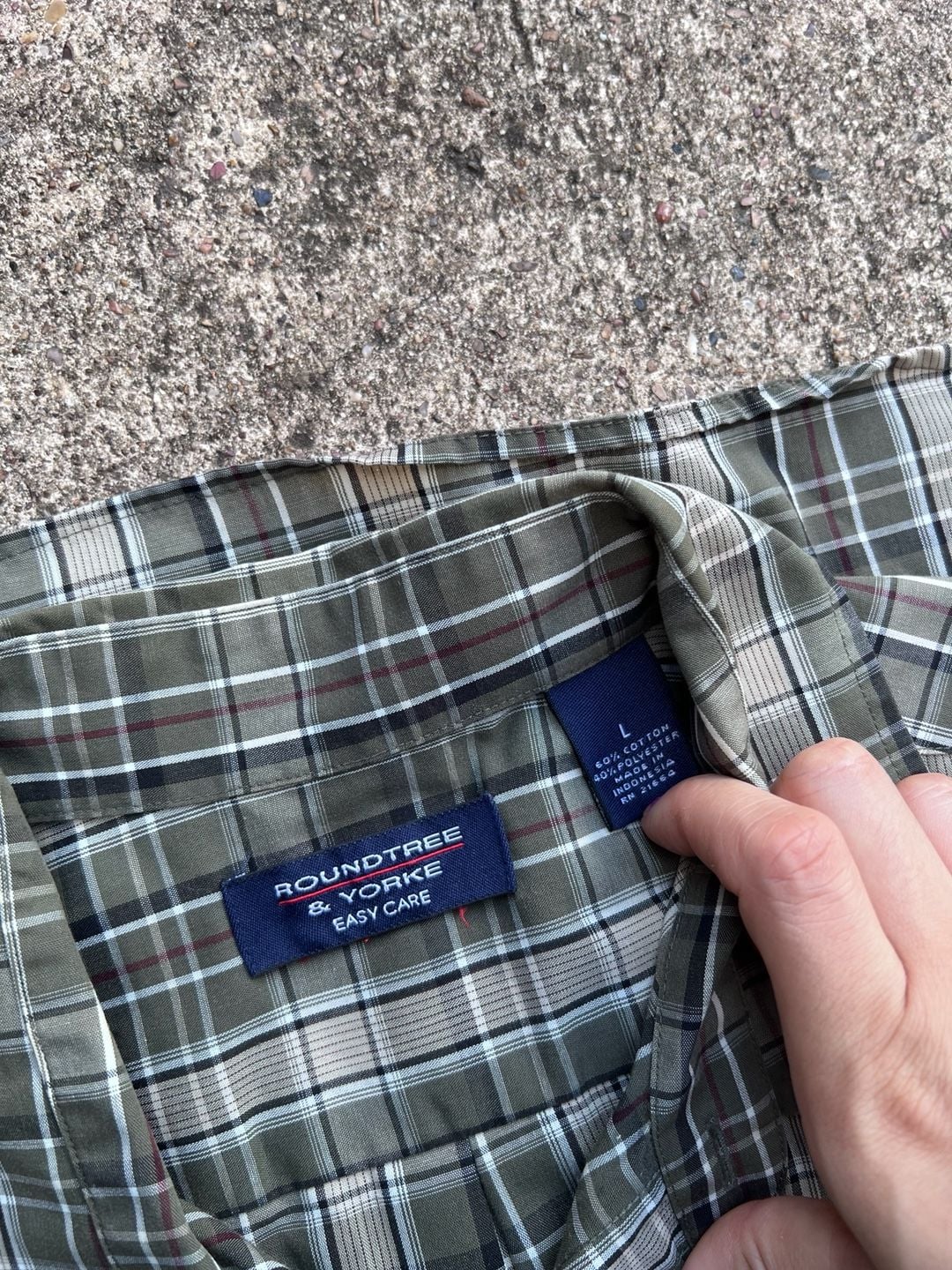 Z- Roundtree & Yorke Plaid Short Sleeve Button Up Shirt Size L 7