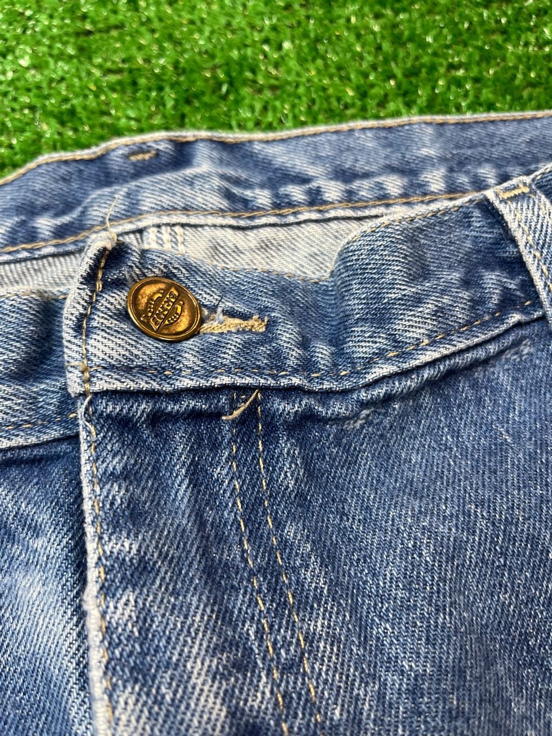 Wrangler Jeans Distressed Workwear Blue Denim 8