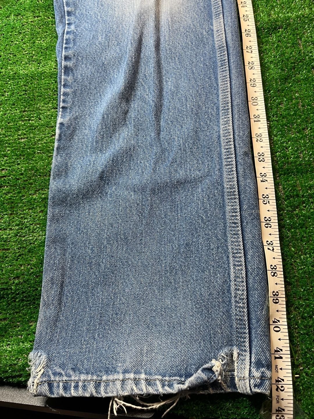 Wrangler Jeans Distressed Workwear Blue Denim 10