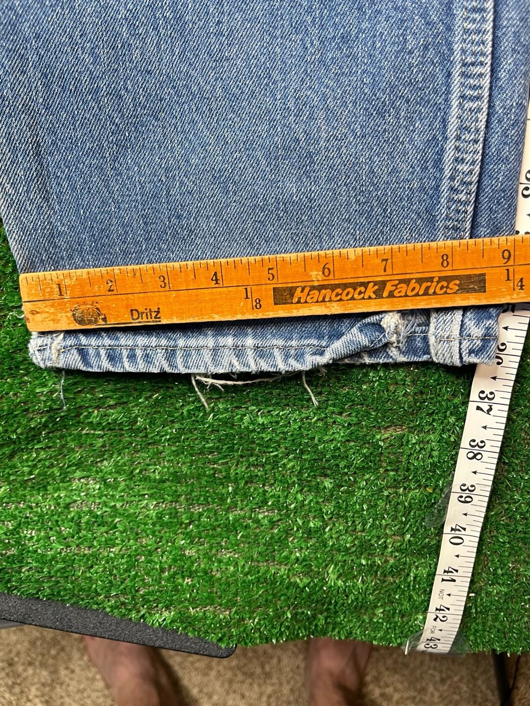 Wrangler Jeans Distressed Workwear Blue Denim 11