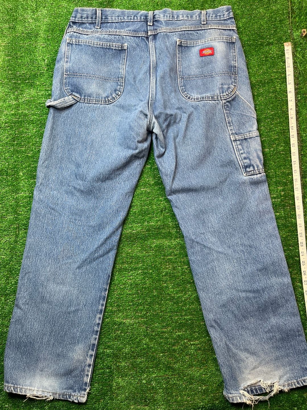 Wrangler Jeans Distressed Workwear Blue Denim 13