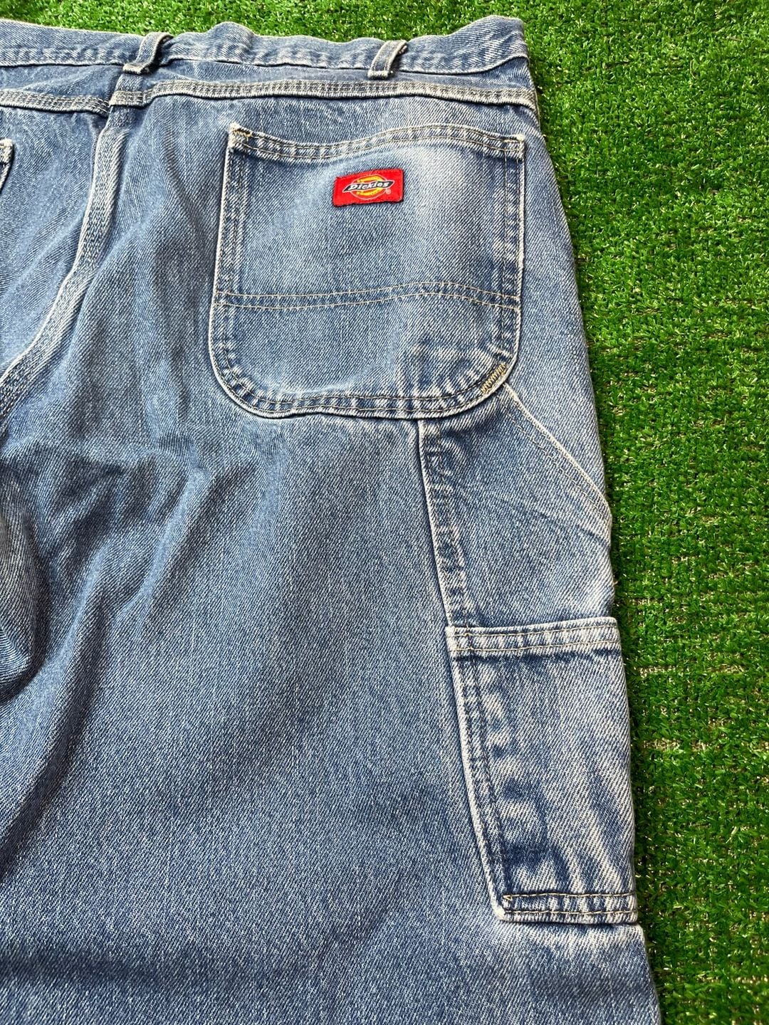 Wrangler Jeans Distressed Workwear Blue Denim 14