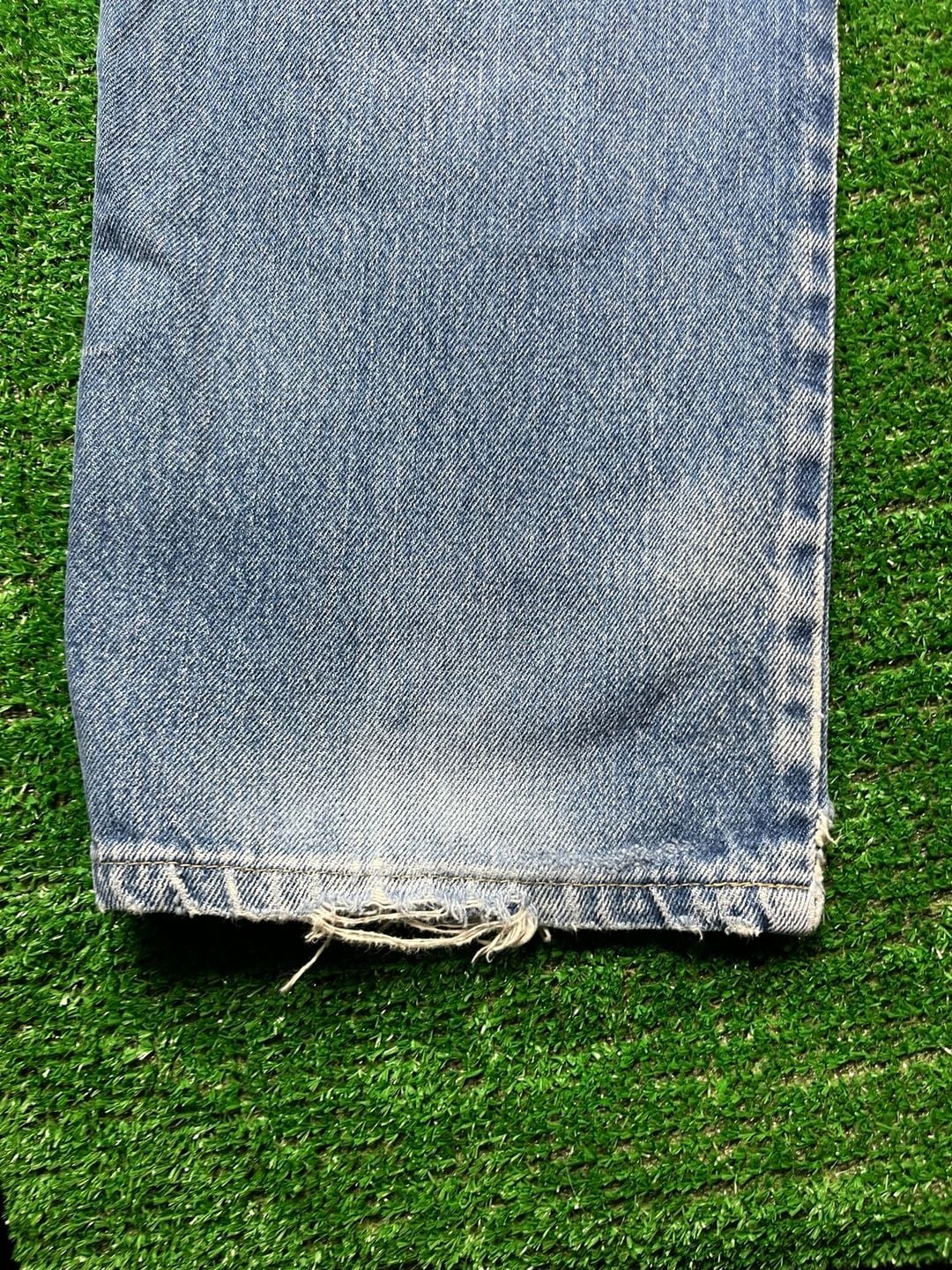 Wrangler Jeans Distressed Workwear Blue Denim 15