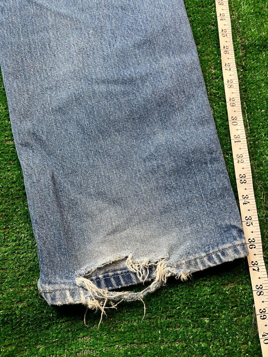 Wrangler Jeans Distressed Workwear Blue Denim 16