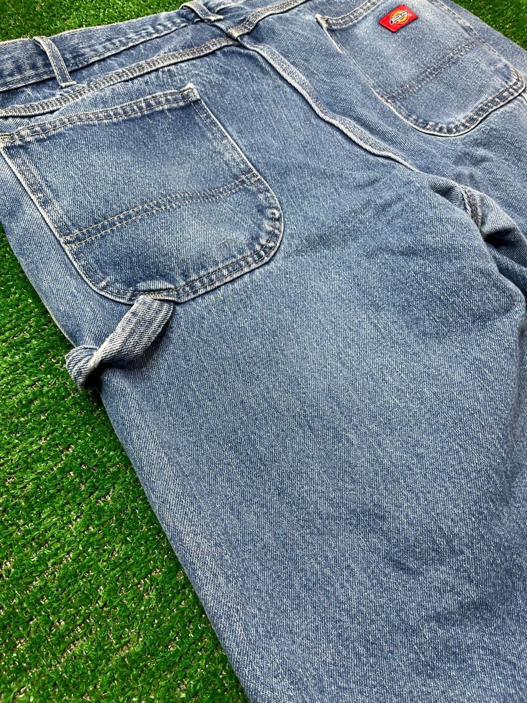 Wrangler Jeans Distressed Workwear Blue Denim 17