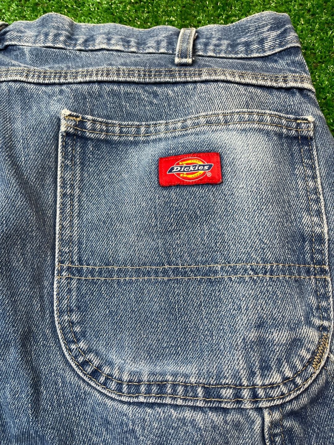 Wrangler Jeans Distressed Workwear Blue Denim 18