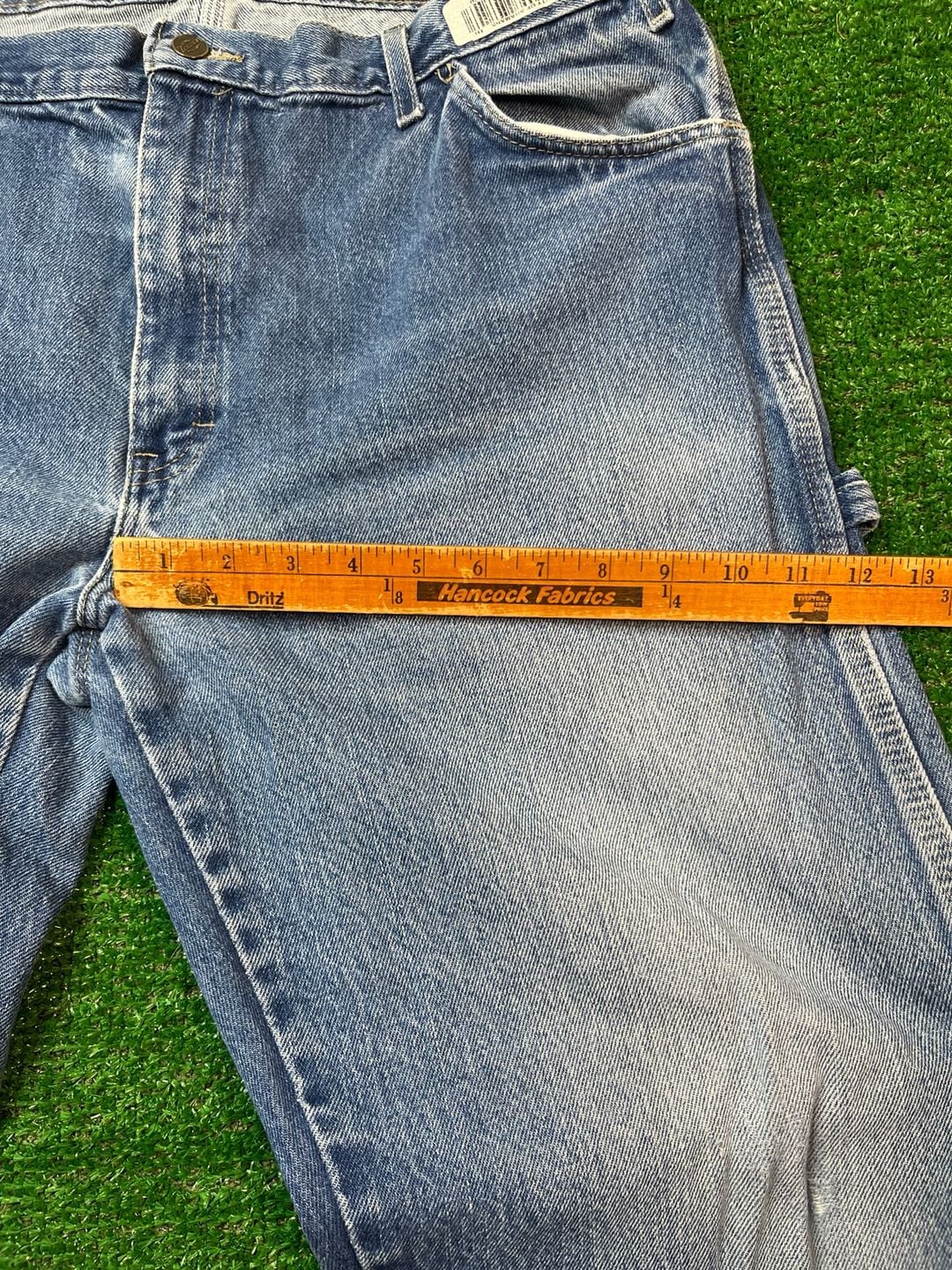 Wrangler Jeans Distressed Workwear Blue Denim 21