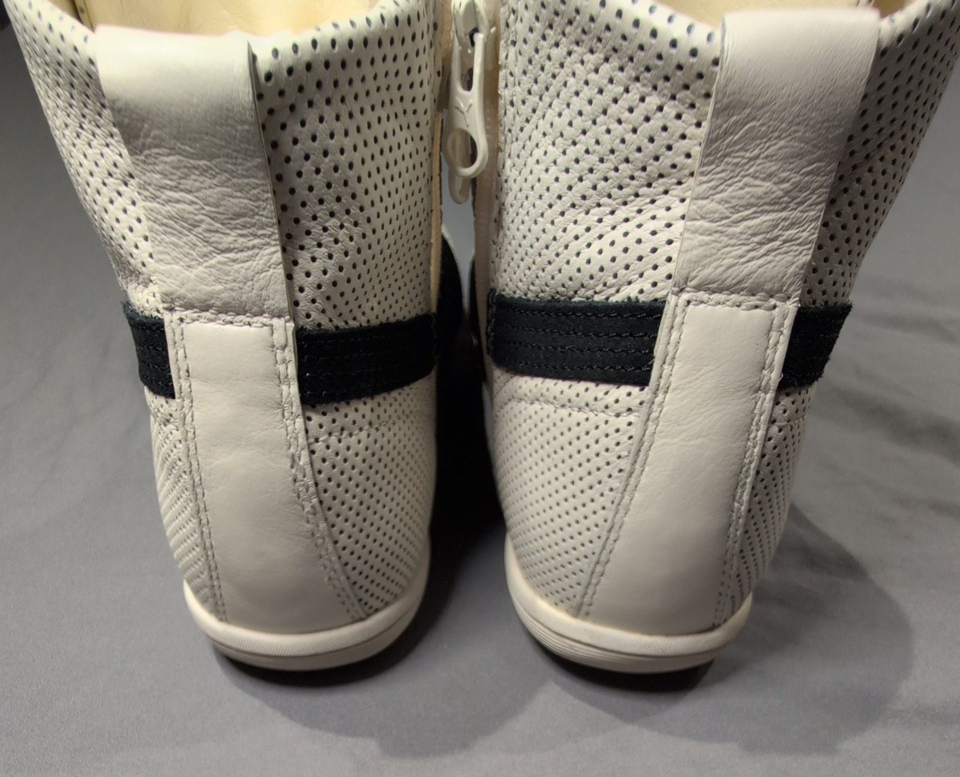 Puma Eskiva Mid White Black Leather Boxing Boots Sneakers Designer Unique Kicks 6