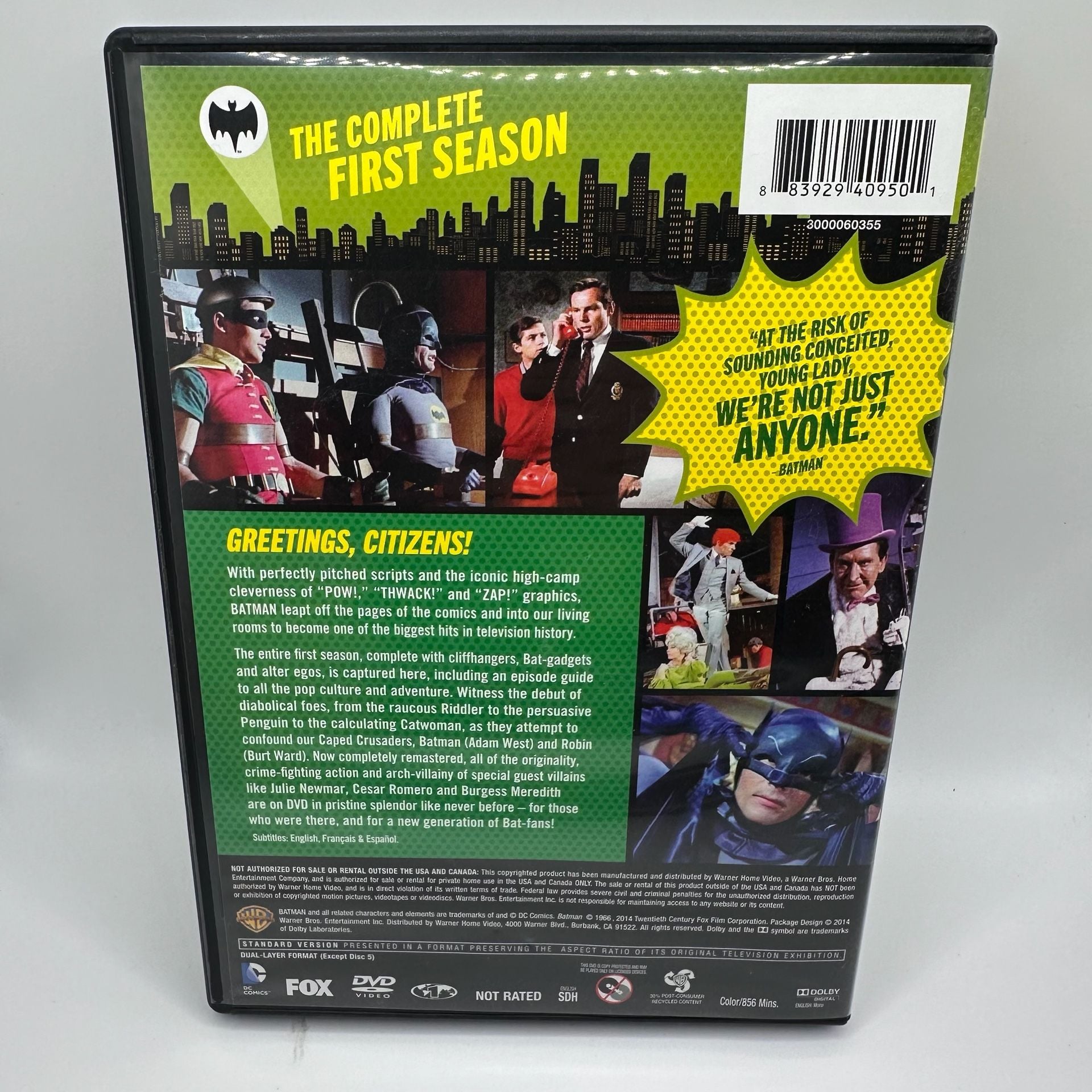 Batman The Complete First Season DVD 2014 5-Disc Set Adam West Burt Ward 2