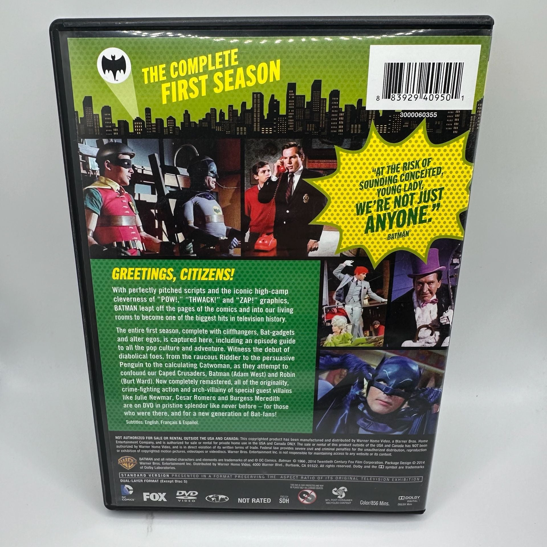 Batman The Complete First Season DVD 2014 5-Disc Set Adam West Burt Ward 3