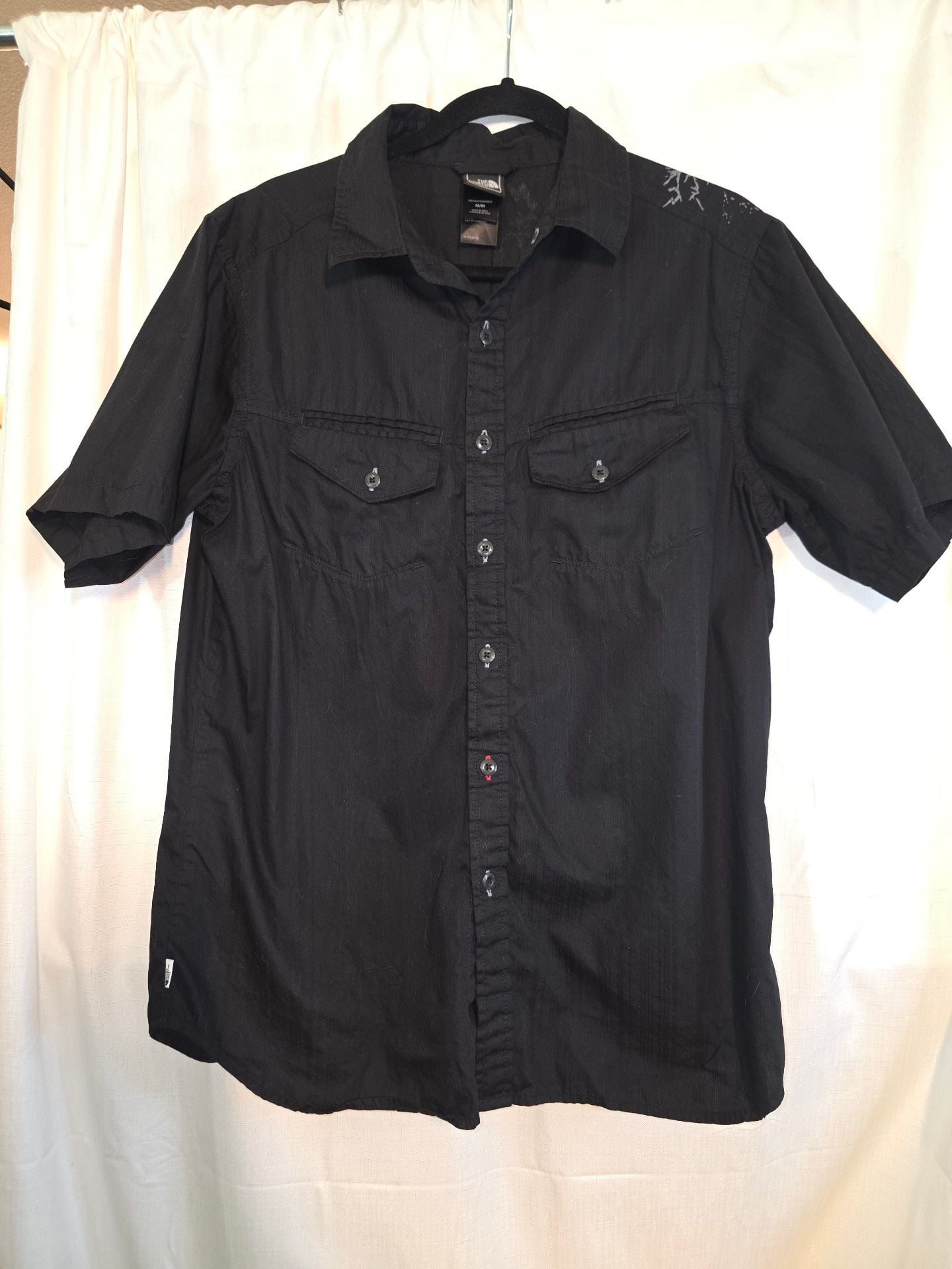 The North Face Short Sleeve Shirt Size M Black Graphic Cotton 2
