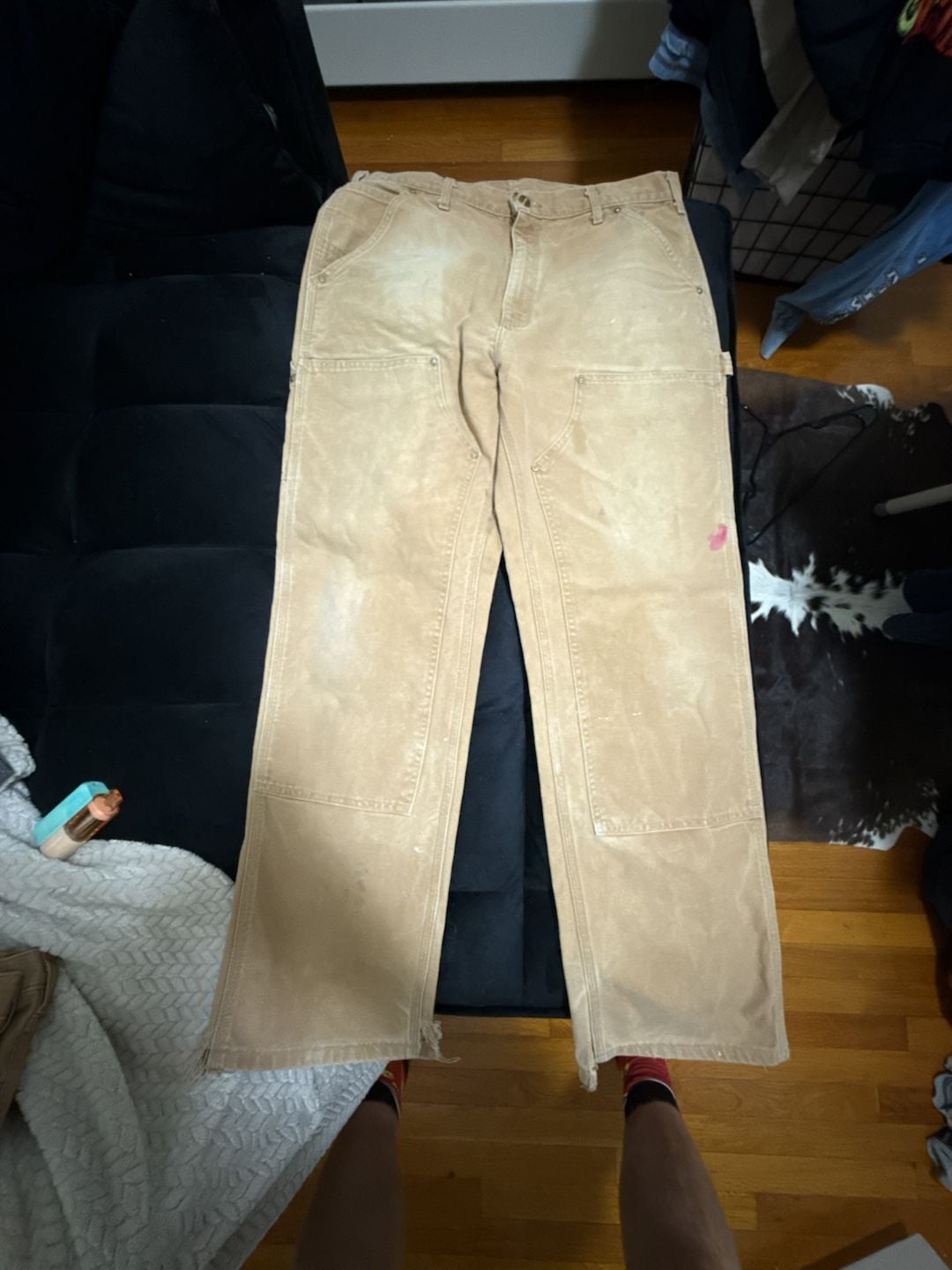 Carhartt B01 Double Knee Work Pants Size 34x32 Carhartt Brown USA 2