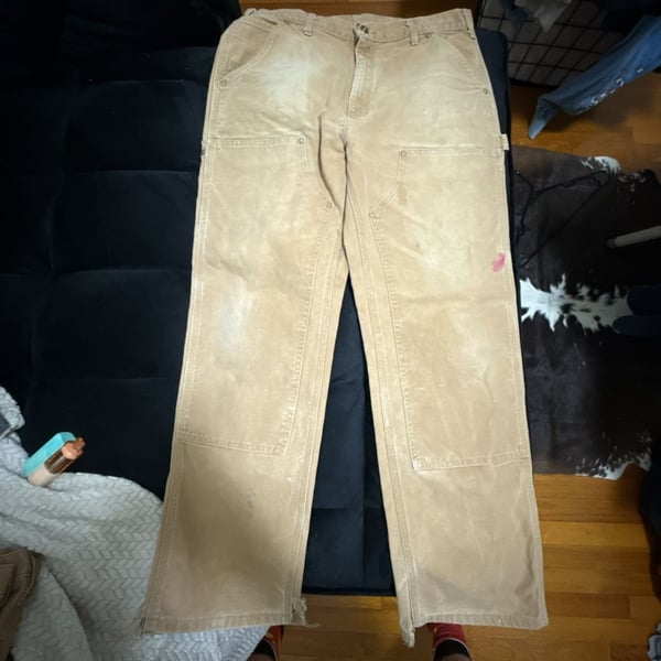 Carhartt B01 Double Knee Work Pants Size 34x32 Carhartt Brown USA