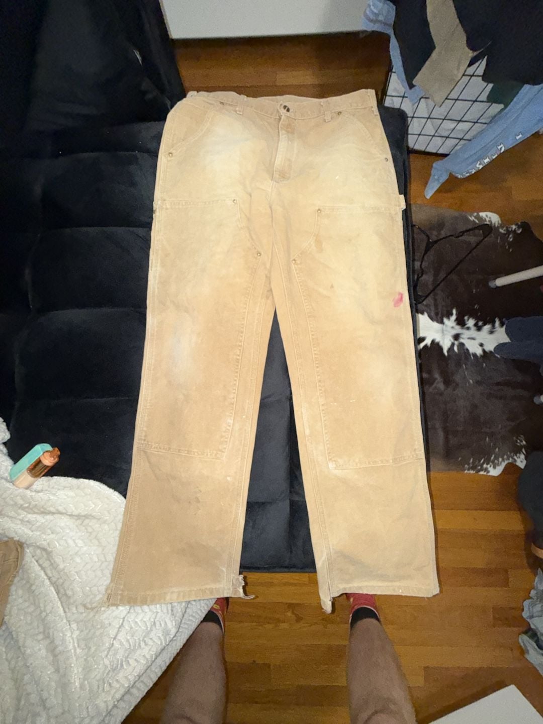 Carhartt B01 Double Knee Work Pants Size 34x32 Carhartt Brown USA 3