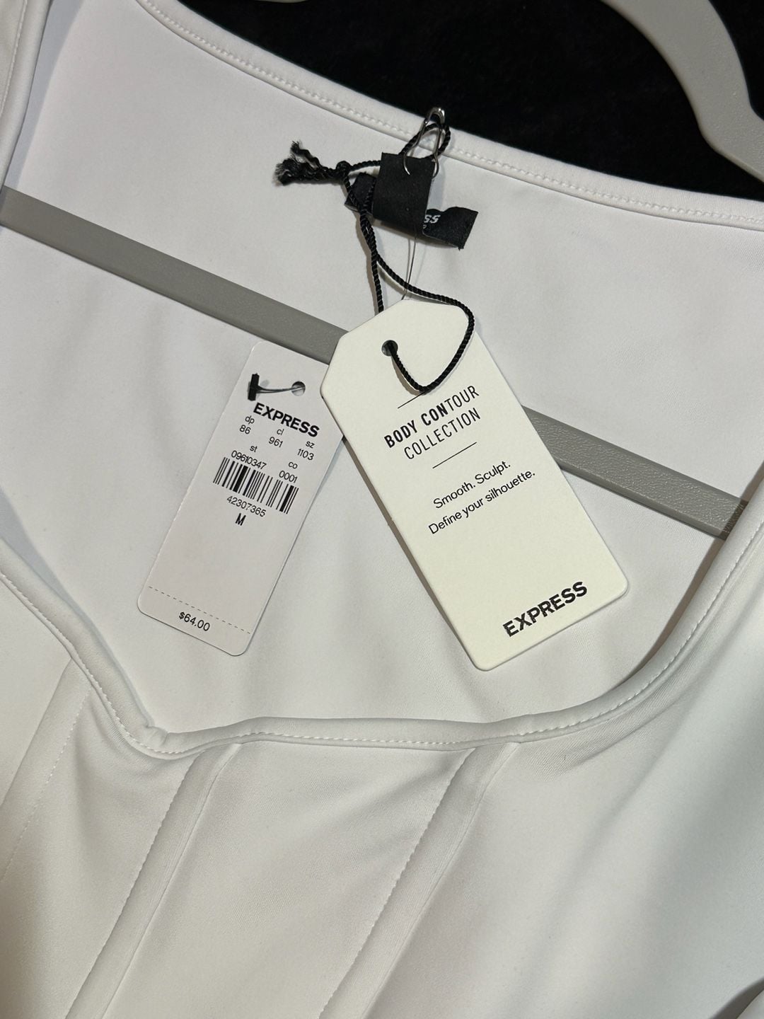 EXPRESS Body Contour Corset Top White Size M:NWT Retail $64.OB ORIGINAL BRANDS 3