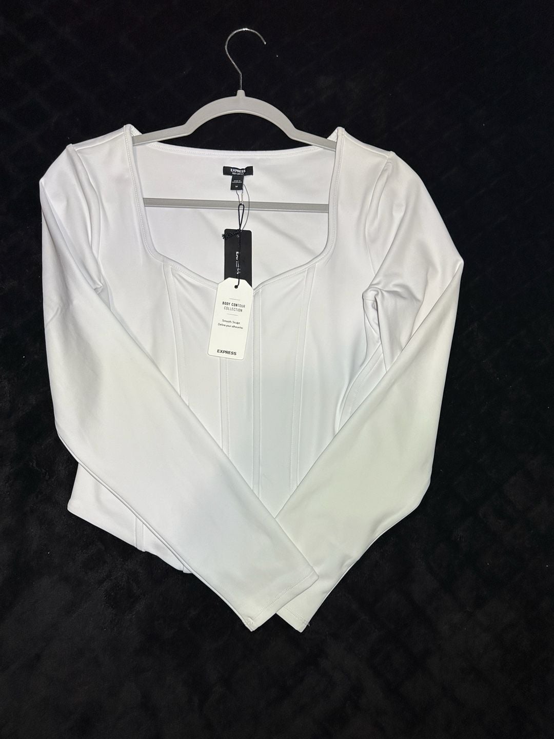 EXPRESS Body Contour Corset Top White Size M:NWT Retail $64.OB ORIGINAL BRANDS 4