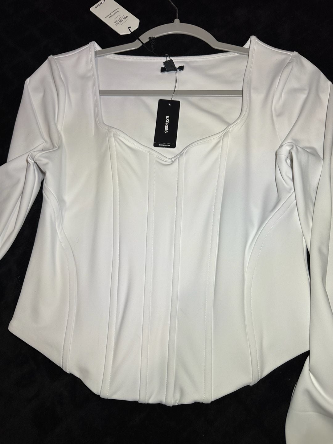 EXPRESS Body Contour Corset Top White Size M:NWT Retail $64.OB ORIGINAL BRANDS 5