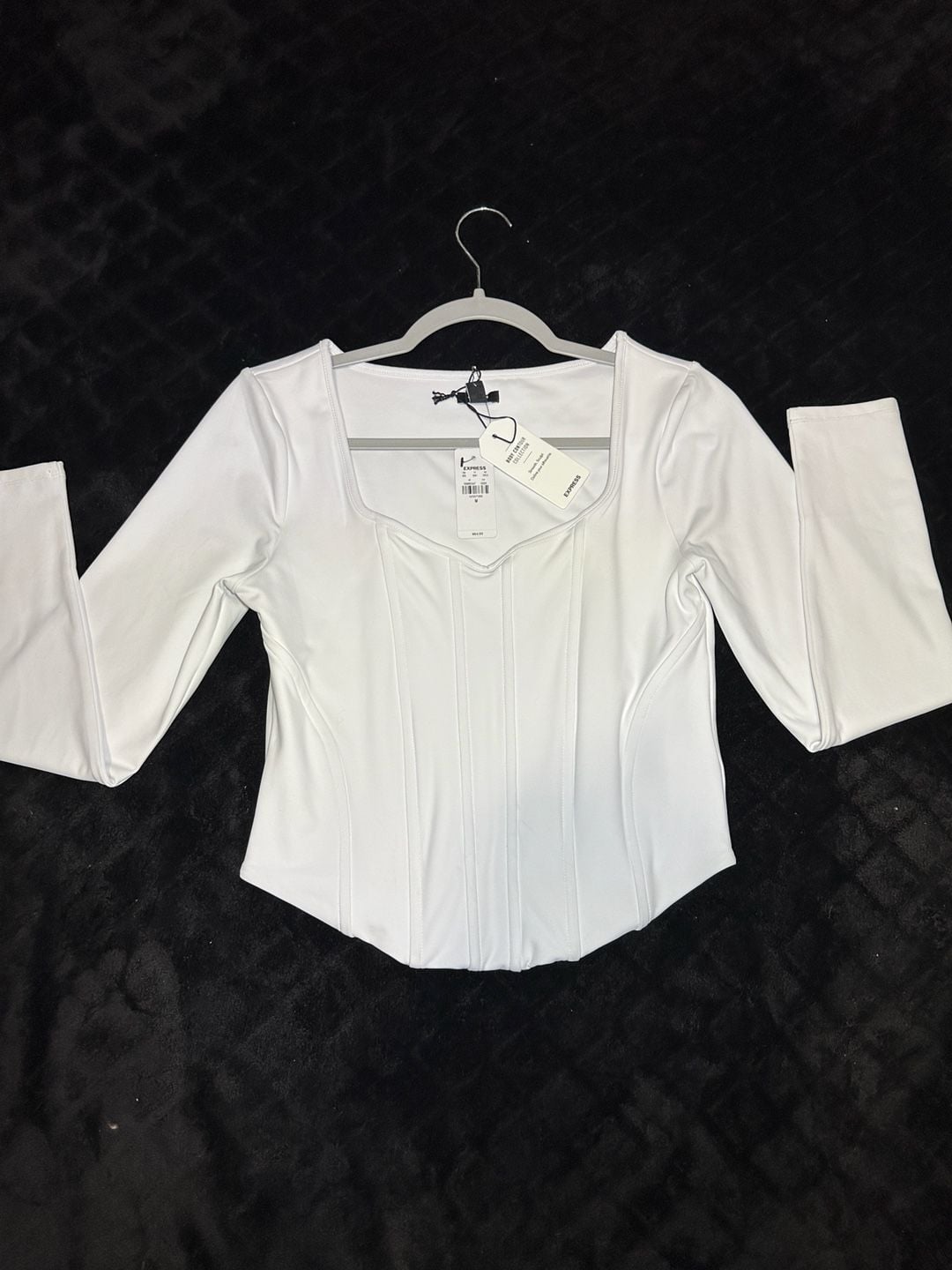 EXPRESS Body Contour Corset Top White Size M:NWT Retail $64.OB ORIGINAL BRANDS 6