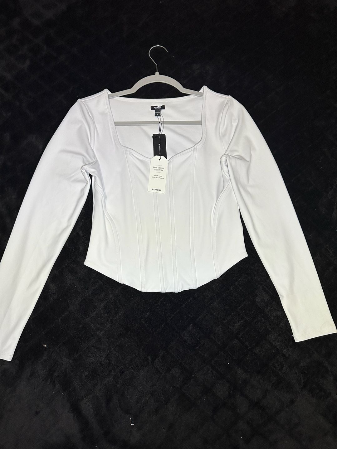 EXPRESS Body Contour Corset Top White Size M:NWT Retail $64.OB ORIGINAL BRANDS 7