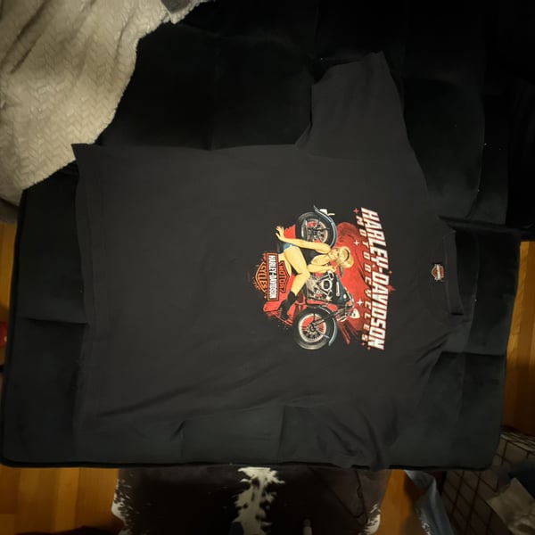 Harley-Davidson T-Shirt Size L Black Pin-Up Conway Arkansas