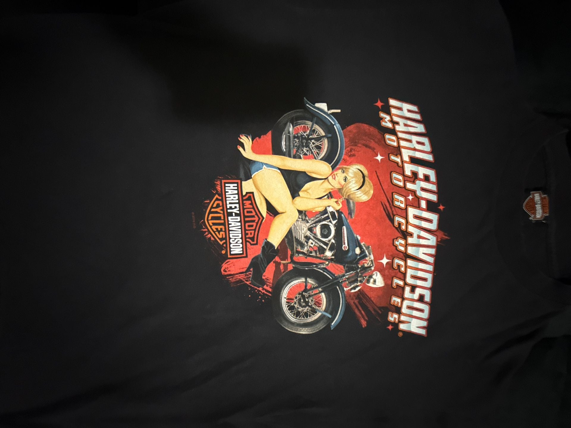 Harley-Davidson T-Shirt Size L Black Pin-Up Conway Arkansas 3