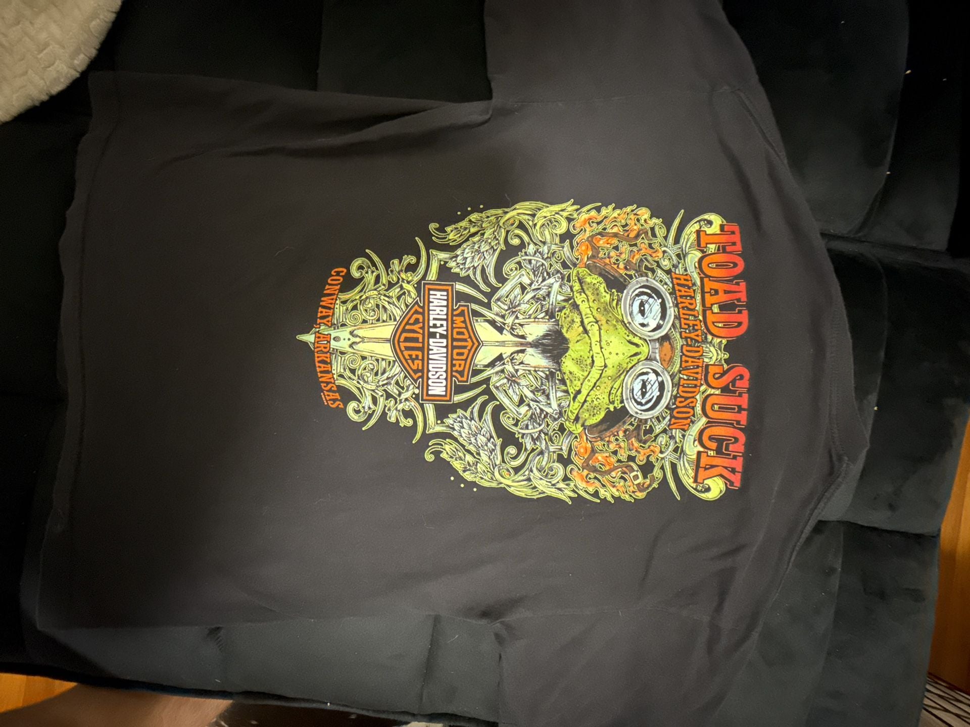 Harley-Davidson T-Shirt Size L Black Pin-Up Conway Arkansas 6