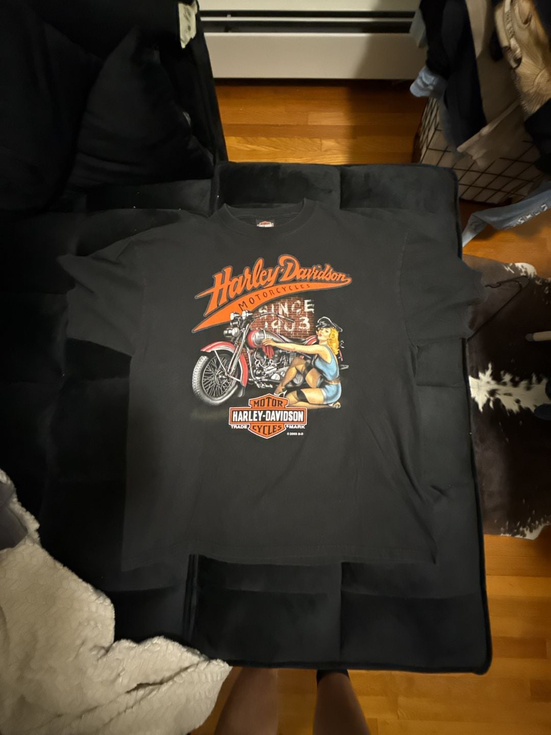 Harley-Davidson Denver Colorado Mile High Pinup T-Shirt Black 2