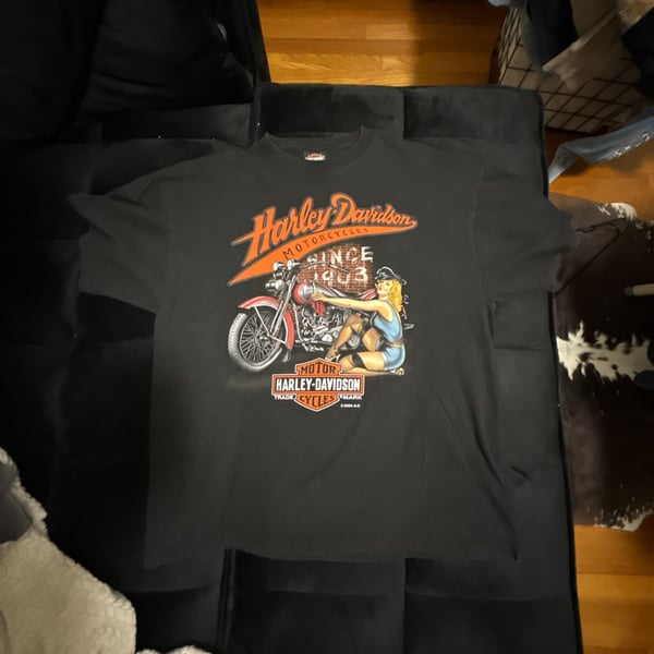 Harley-Davidson Denver Colorado Mile High Pinup T-Shirt Black
