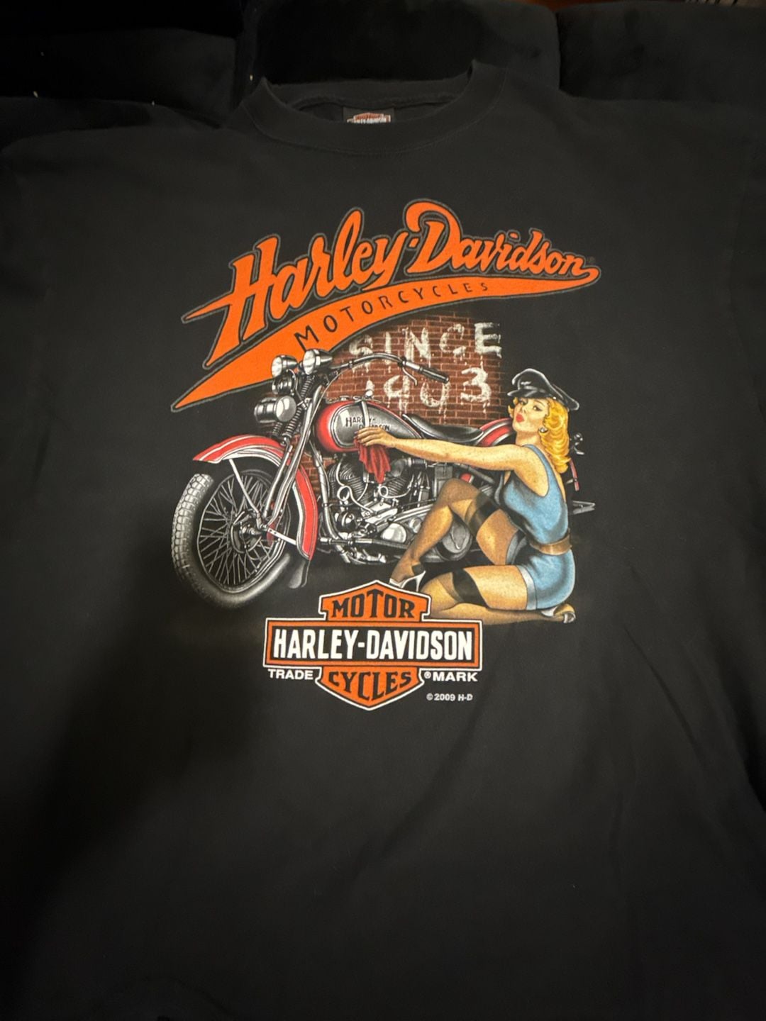 Harley-Davidson Denver Colorado Mile High Pinup T-Shirt Black 3