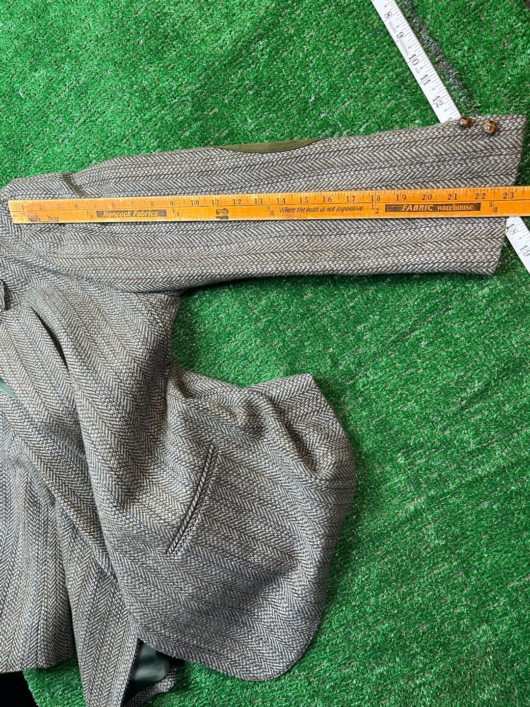 Hunt Valley Blazer Size 12 Tweed Herringbone Wool Jacket 13