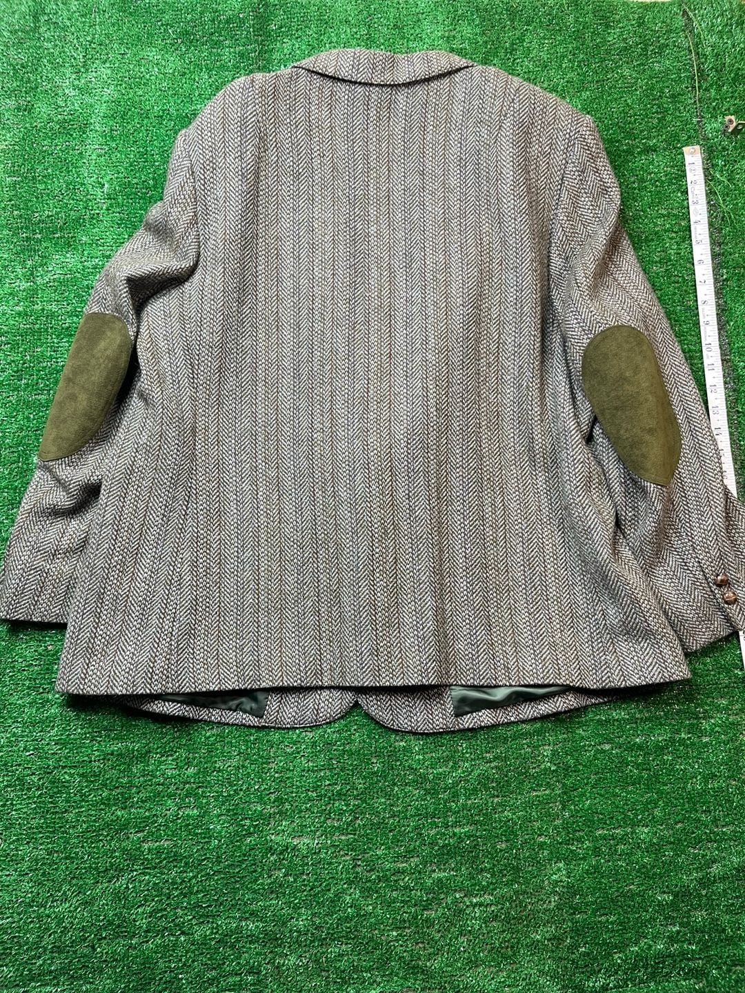 Hunt Valley Blazer Size 12 Tweed Herringbone Wool Jacket 15