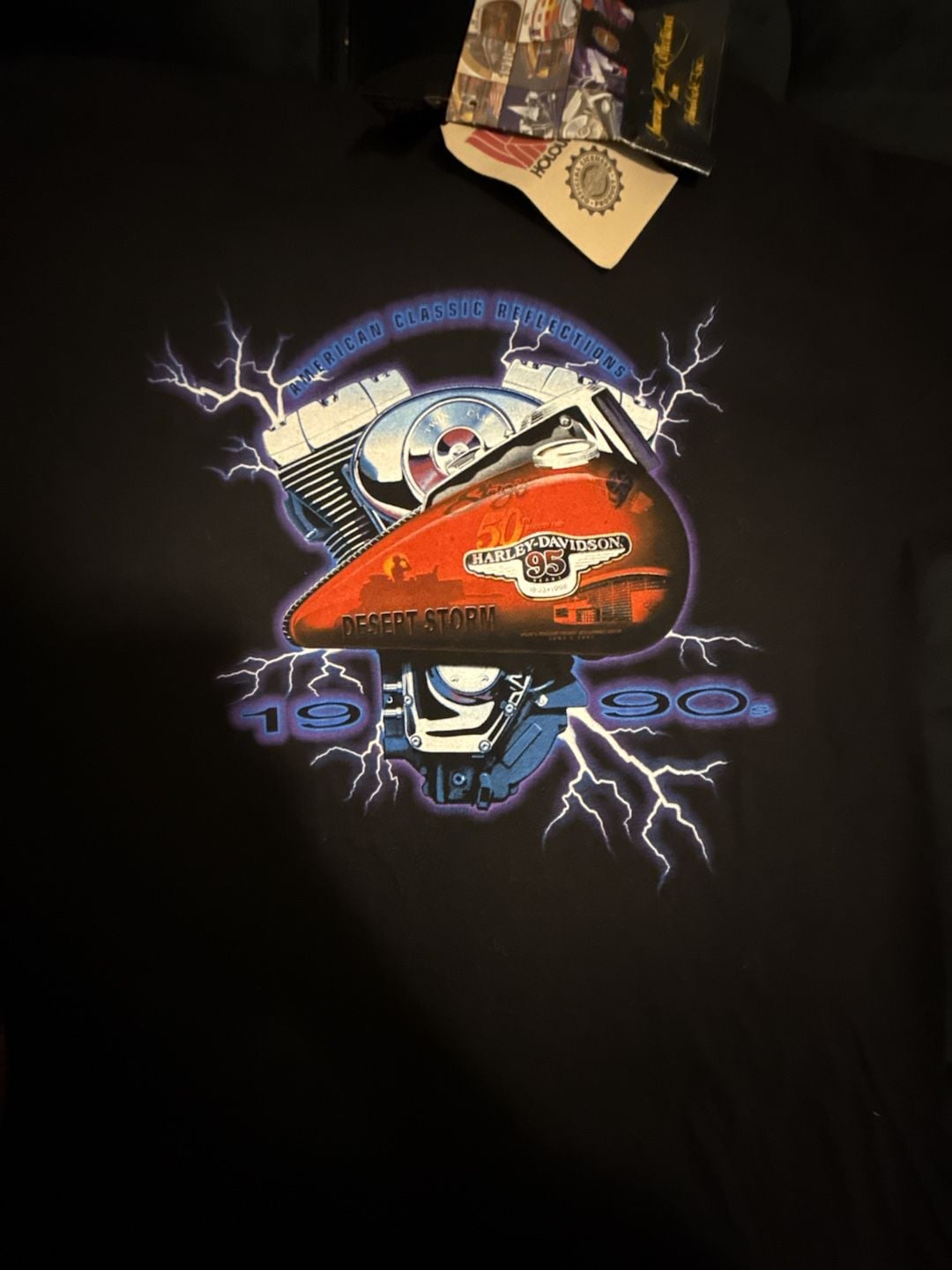 Harley Davidson 95th Anniversary Desert Storm T-Shirt Size L Black 3