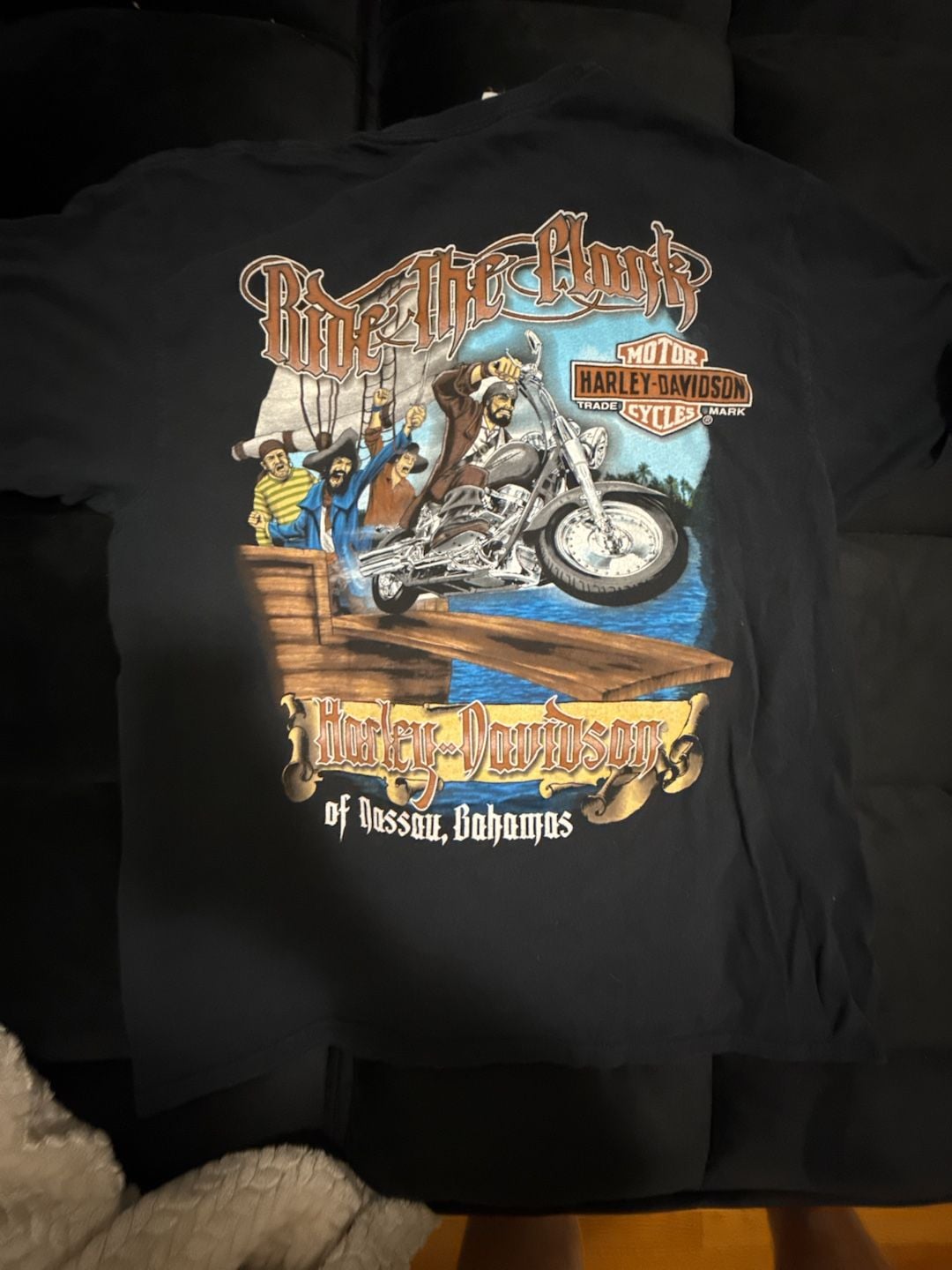 Harley-Davidson Ride The Plank Nassau Bahamas T-Shirt Size L 3