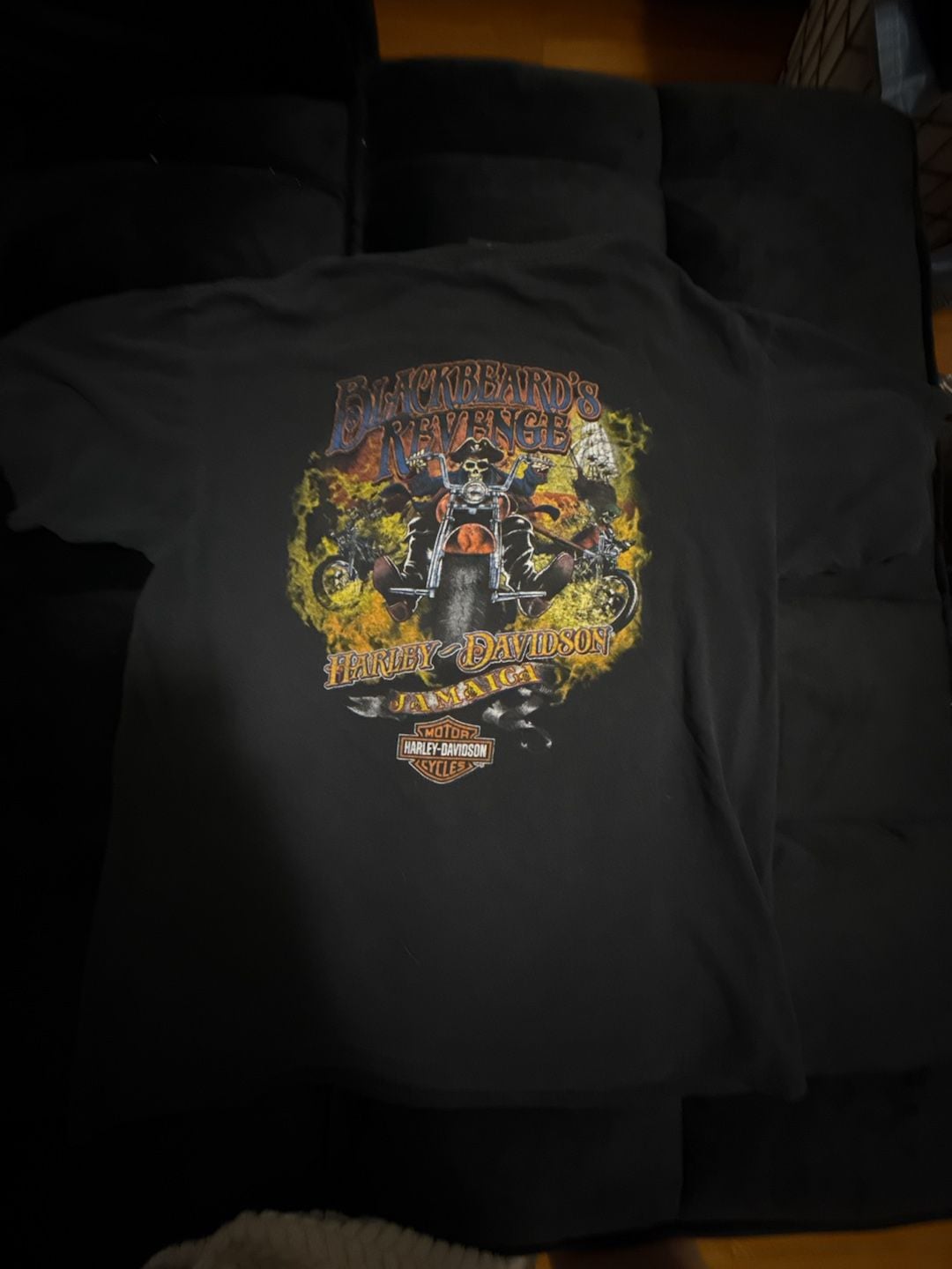 Harley-Davidson 1990s T-Shirt Blackbeard's Revenge Jamaica Black 5