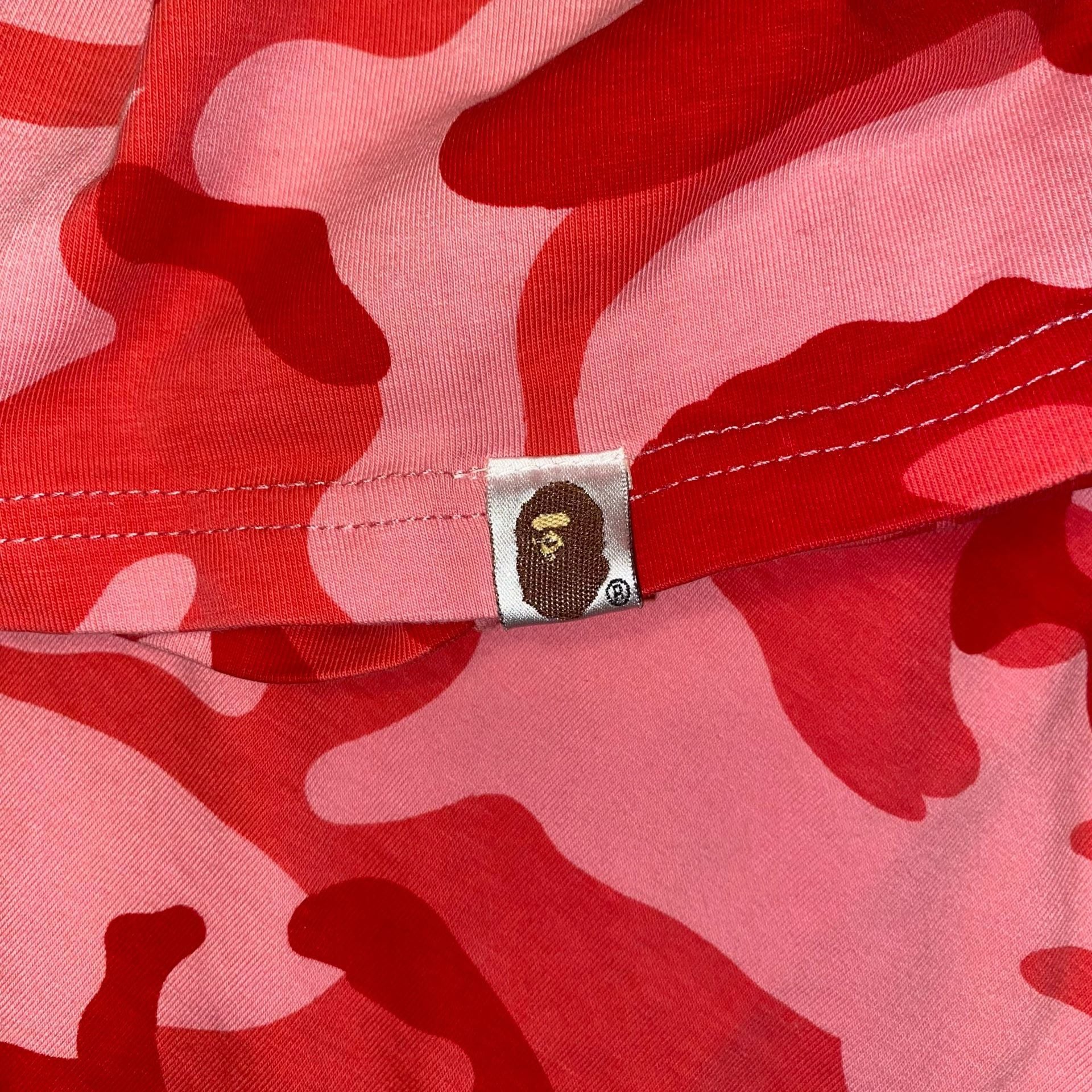 A Bathing Ape T-Shirt Size L Red Camo Graphic Tee 4