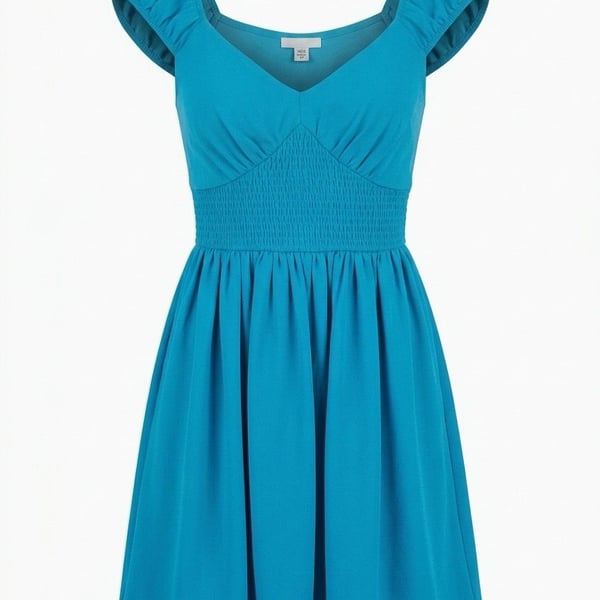 No Boundaries Smocked Waist Mini Dress Size XS (0-2) Blue