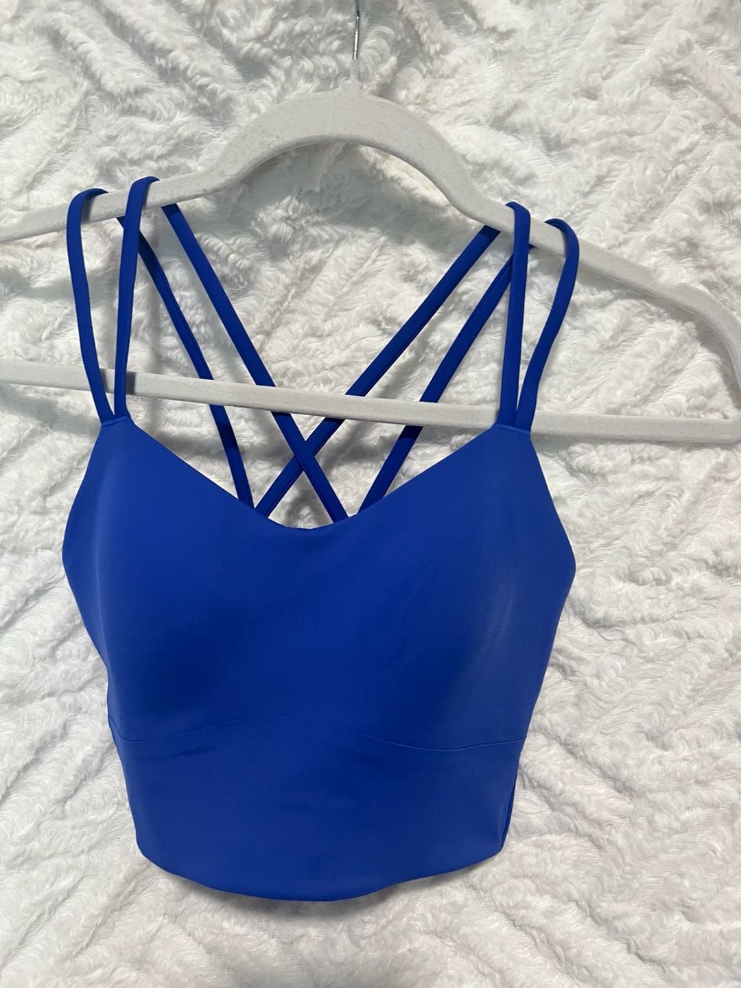 NWT Lululemon Like a Cloud Longline Bra B/C Size 6 Blue 2