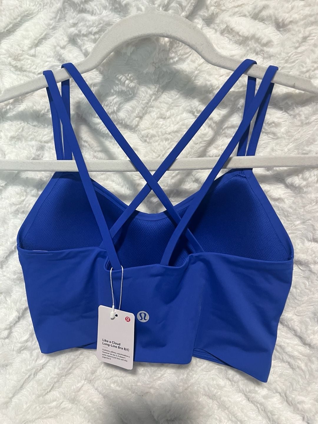 NWT Lululemon Like a Cloud Longline Bra B/C Size 6 Blue 3