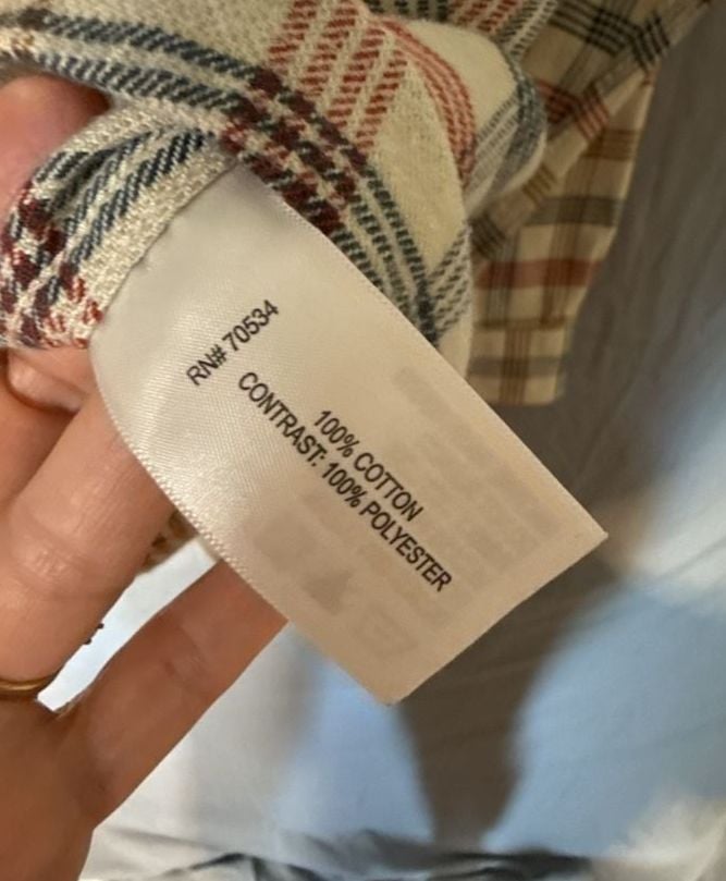 Orvis Plaid Long Sleeve Button Down Shacket Size L Multi-Color 3