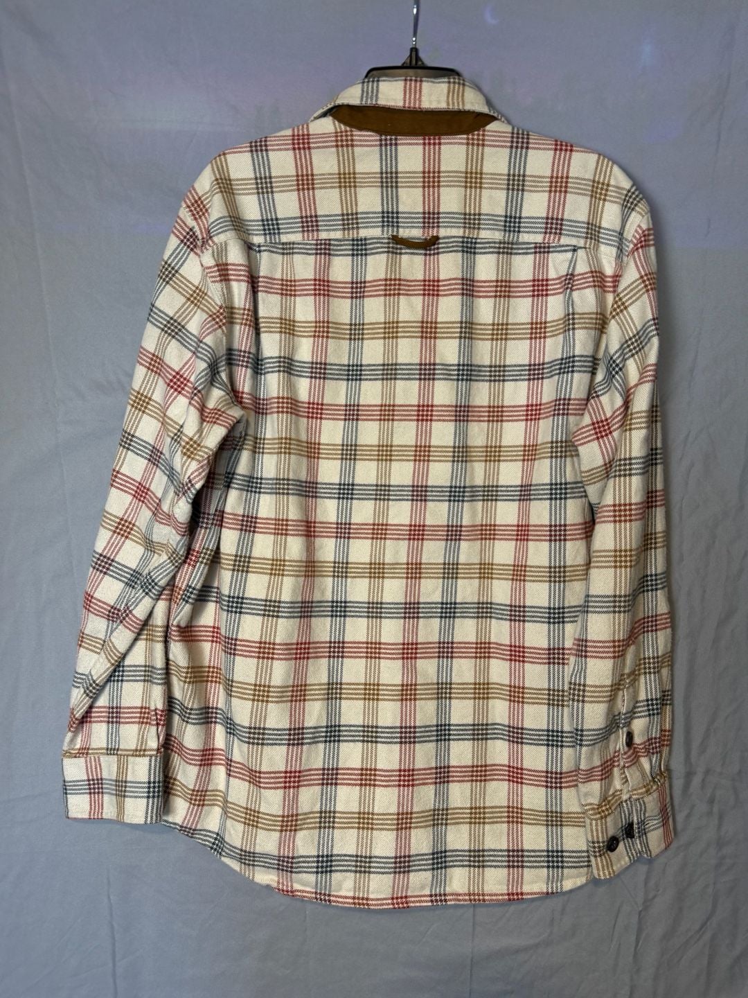 Orvis Plaid Long Sleeve Button Down Shacket Size L Multi-Color 6