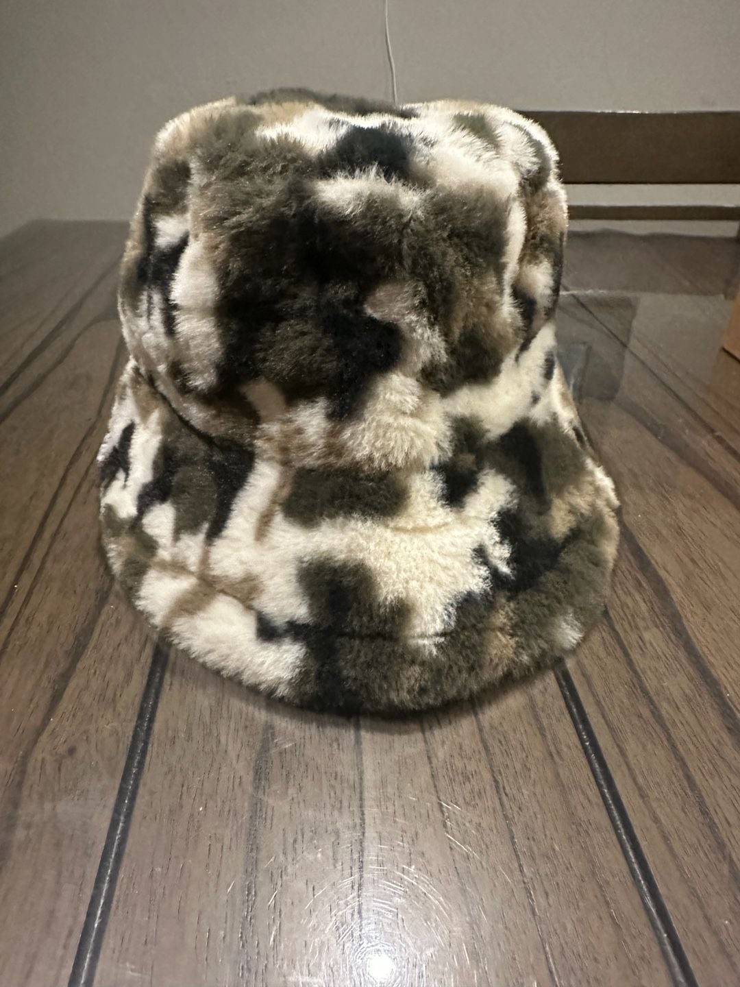 Faux Fur Camouflage Bucket Hat 3