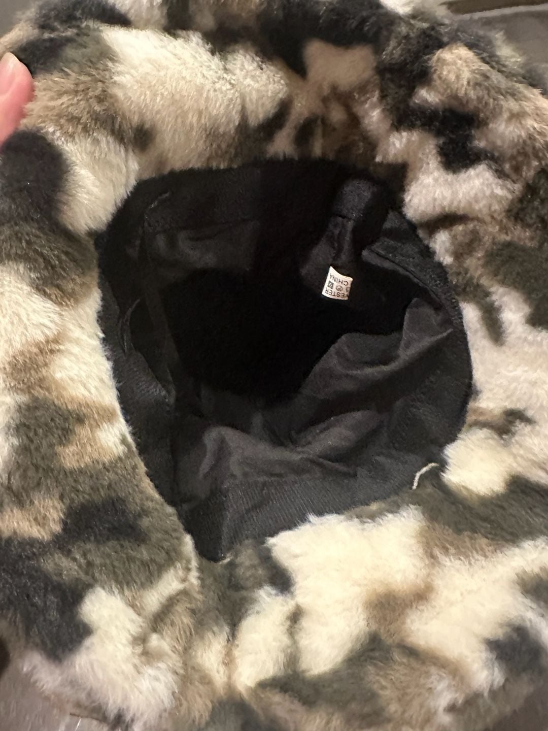 Faux Fur Camouflage Bucket Hat 4