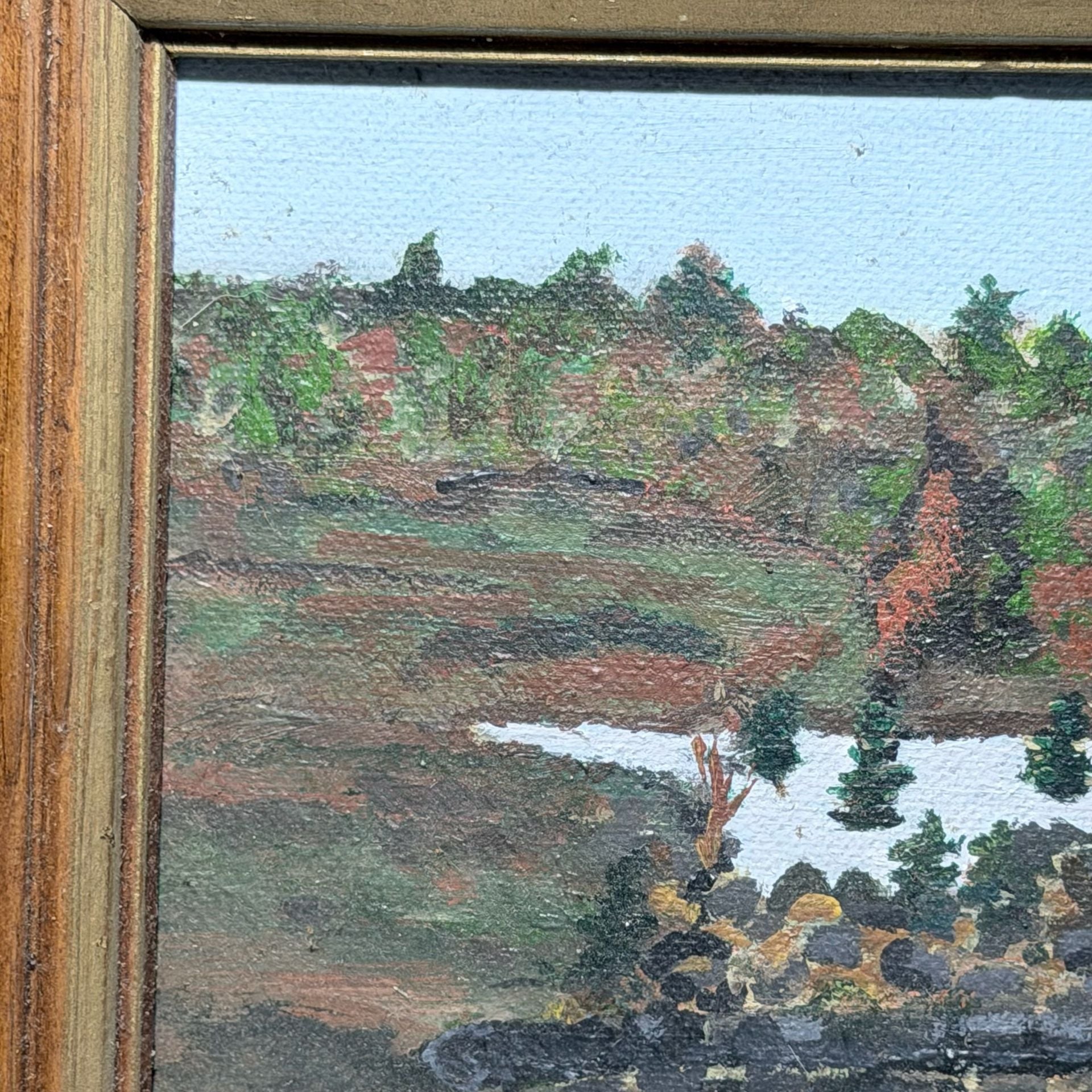 Fredrix Landscape Painting Framed Original Signed R. Villano 2