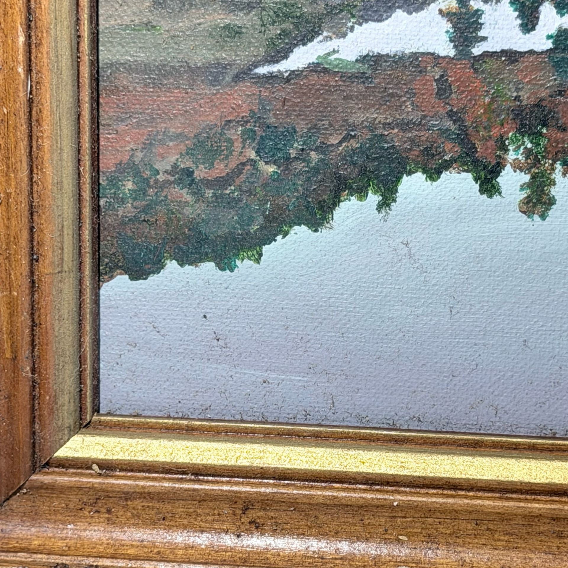Fredrix Landscape Painting Framed Original Signed R. Villano 3