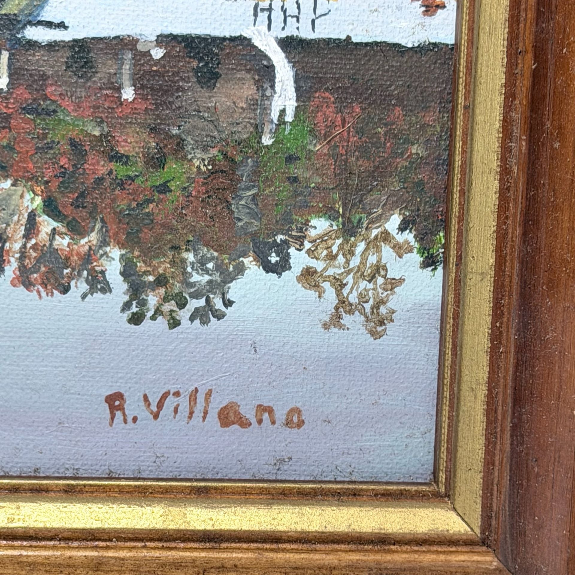 Fredrix Landscape Painting Framed Original Signed R. Villano 4