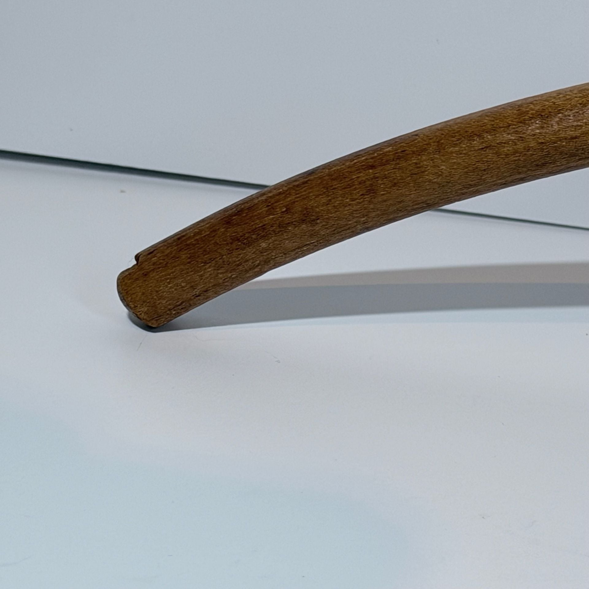 Vintage Wooden Suit Hanger - Curved Wood With Metal Hook 3