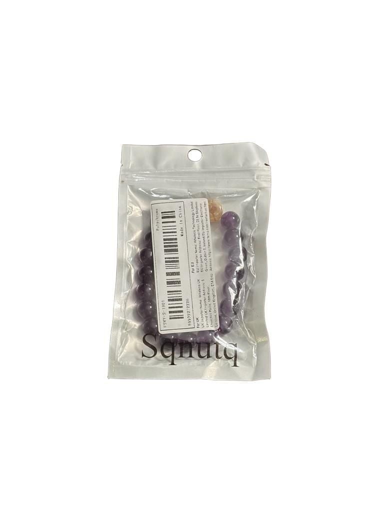 Amethyst Purple and Citrine Bead Gemstone Bracelets - maintain calmness 8